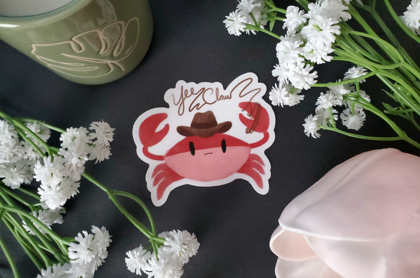 Yee Claw Crab in a Cowboy Hat Sticker