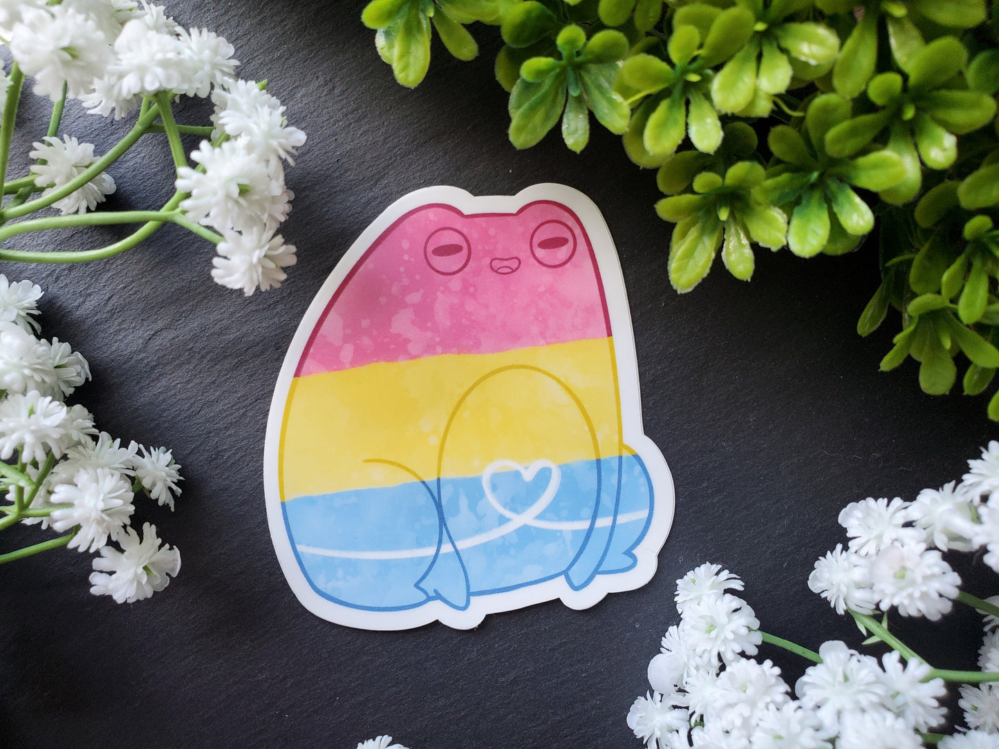 Watercolor Frog Pan Pride Sticker